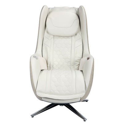 Dios - Hani Compact Massage Chair in white leather with ergonomic design and full-body massage features.