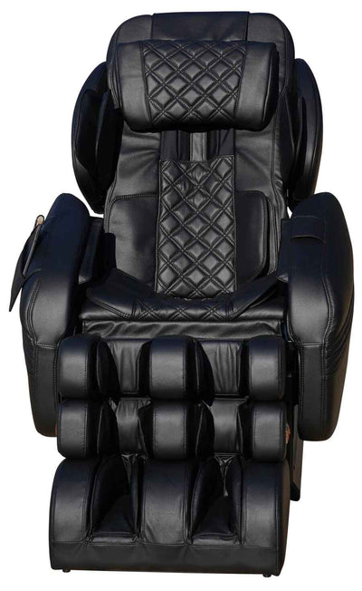 Luxurious Luraco Model 3 Hybrid SL Medical Chair in premium leather, showcasing advanced massage technology and sleek design.