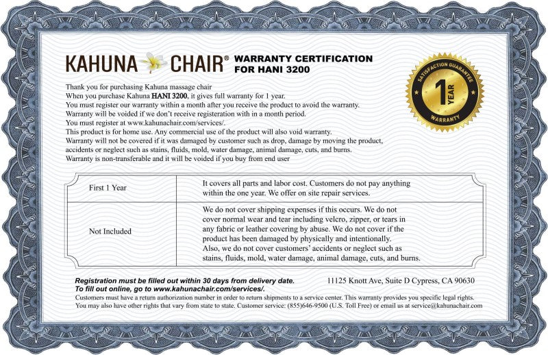 Kahuna Chair - COMPACT HANI3200 Massage Chair