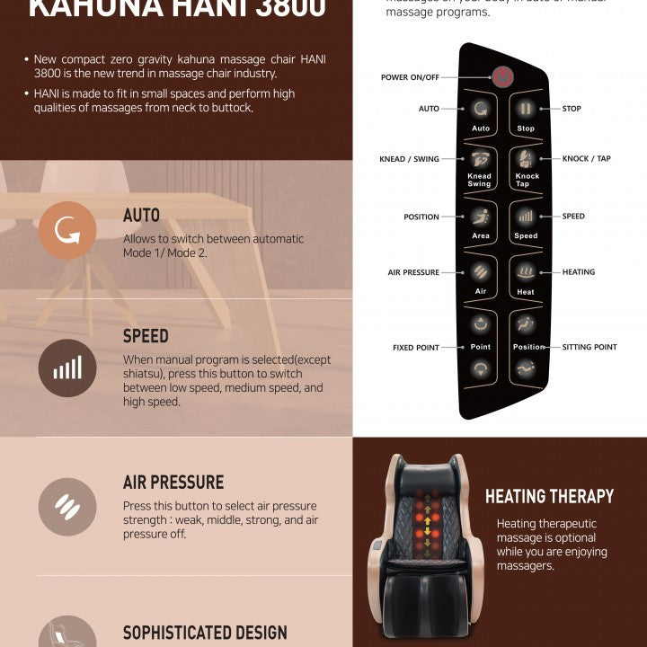 Kahuna Chair - HANI-3800 Massage Chair